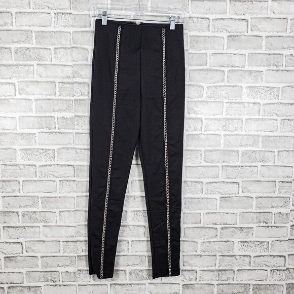 I AM GIA Small High-Waisted Coco Pants Chain Panel Black - Picture 1 of 11